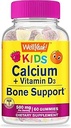 WellSí Calcio 500mg + Vitamina D3 1000 UI (25 mcg) Gummies for Kids - Bone Health and Muscle Supprt, Immune Support Gummy, Non GMO, Gluten Free, Mix Fruit Flavors - 60 Gummies