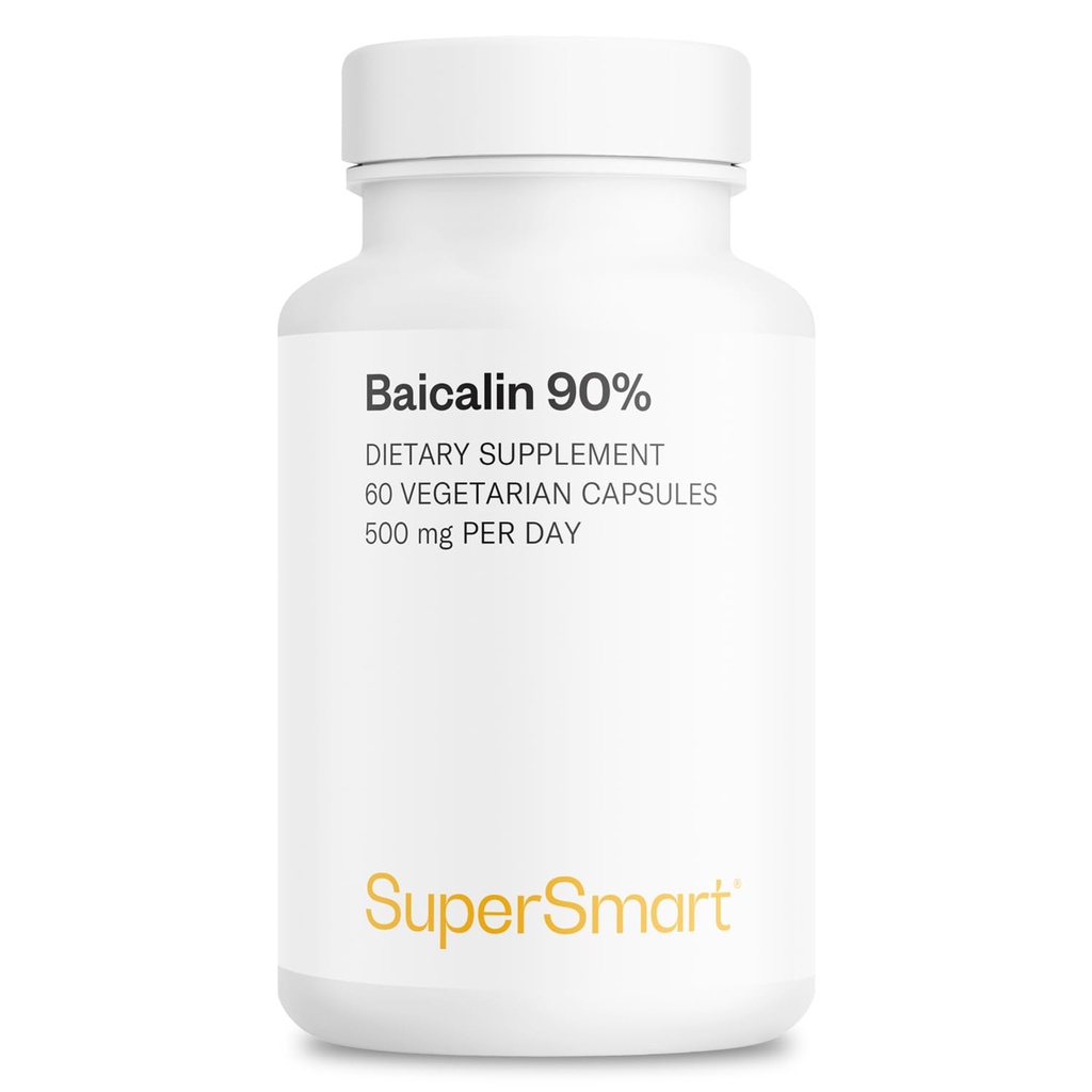 Supersmart - 90% Baicalin 500mg por día (Scutellaria Baicalensis) - Chino Skullcap Extracto Suplemento No-GMO &amp; Gluten Gratis - 60 cápsulas vegetarianas
