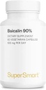 Supersmart - 90% Baicalin 500mg por día (Scutellaria Baicalensis) - Chino Skullcap Extracto Suplemento No-GMO &amp; Gluten Gratis - 60 cápsulas vegetarianas