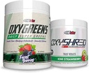 EHP Labs OxyShred + OxyGreens Bundle - Thermogenic Pre Workout Powder & Shredding Supplement, Clinically Proven Preworkout Powder - Daily Super Greens Powder, Spirulina Powder, Greens Superfood Powder