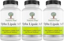 Simplemente Naturalezas Pure Alpha Lipoic Acid 600mg 360 Veggie Capsules, Non-GMO Thioctic Acid 12 Month Supply