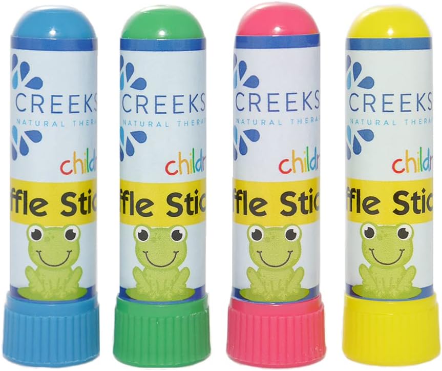 Creekside Naturals Sniffle Sticks, Inhaladores Nasal portátiles On-The-Go, tamaño de bolsillo, aromaterapia con aceites naturales esenciales