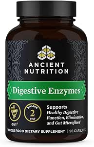 Enzymes Digestivos de Nutrición Antigua, apoya la Salud Gut, promueve la función digestiva saludable, 90 Ct