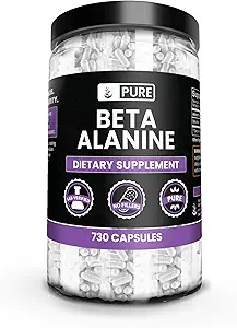 Ingredientes originales puros Beta Alanine, (730 cápsulas) Siempre puros, sin aditivos ni artillerías, Lab Verified