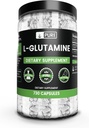 Ingredientes originales puros L-Glutamina (730 capsules) No hay magnesio o rifles de arroz, siempre puros, verificados por laboratorio