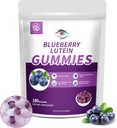 Blueberry Lutein Eye Vitamins Gummies with 180 Count - 3 Month Supply, Vegan Eye Health Supplement for Kids and Adult, Lutein Gummies for Vision Clarity and Blue Light Support