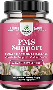 PMS Apoyo Suplemento para Mujeres – Equilibrio hormonal para la enfermedad menstrual de mujeres con DIM, Chasteberry, Cohosh Negro " Ashwagandha - para los calambres del período Ease, Bloating de menopausia, Mood Swing – 30 Ct