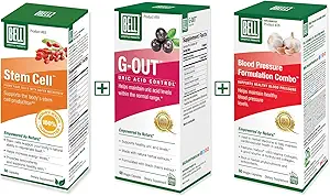 Bell Bundle – Healthy Blood Pressure Support, Stem Cell Supplements, " G-Out Uric Acid Cleanse – 25 años alrededor del mundo, vendido directamente por el fabricante