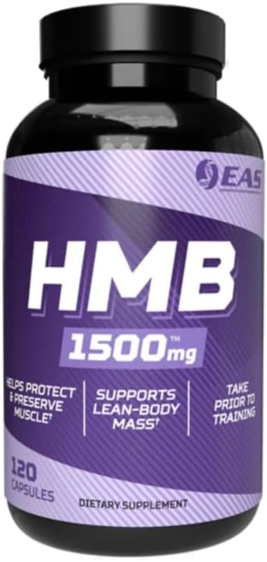 EAS HMB 1500mg ← Calidad Beta-Hydroxy Beta-Methylbutyrate  Protect &amp; Support Lean Muscle Mass ← Reparación muscular mejorada para 120 cápsulas
