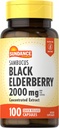 Sundance Sambucus Black Elderberry Capsules ← 2000mg ← 100 Cuenta ← No GMO y Gluten Suplemento gratuito