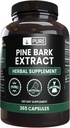 PURE ORIGINAL INGREDIENTES Pine Bark Extract (365 capsules) No hay magnesio o rifles de arroz, siempre puro