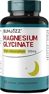 Magnesio Glycinate Suplemento - Magnesio Suplemento Magnesio Glycinate 300mg - 100% Chelated for High Absorption Vegan Essential Mineral Suplemento 300 cápsulas