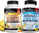 Tormérica Quercetina con Suplemento Bromelain (1 Mes de Suministro) Plus Triple Fuerza Omega 3 Fish Oil Softgels (1 Mes de Suministro)