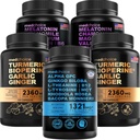 MEDCHOICE Turmeric " Ginger (240ct), Sleep Melatonin (180ct), and Nootropic Brain (60ct) Supplement Bundle - Wellness Trio for Brain, Sleep, " Immune Support - Vegan, Non-GMO, Gluten-Free