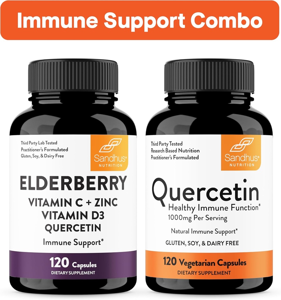 Sandhu's Immune Support Combo ← Elderberry &amp; Quercetin Capsules Bundle ← Apoyo Immune Health