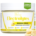 Cero Azúcar - Banana Cream Electrolytes Polvo - Refreshing Hydration - Caffeine Free Energy with All Natural Ingredients - Vegan, Keto & Paleo - Sugar Free Electrolytes Powder Drink Mix - 37 Servings