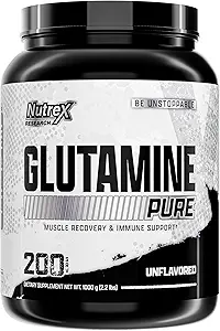 Nutrex Research L-Glutamine Powder - 200 Servings - Pure Unflavored, Non-Gluten Free