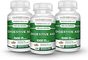 Certified Organic Vadik Herbs Digestive Aid Herbal Dietary Supplement  sometida Supports to Intestinal System, Promotes Normal Bowel Function (3 Pack)