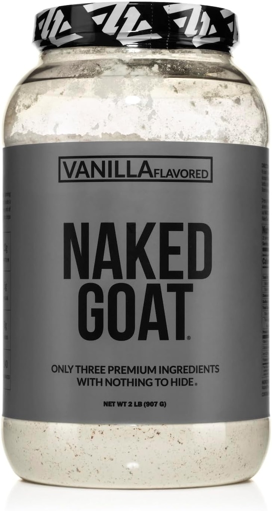 NAKED Goat Vanilla Protein Powder - Pasture Fed Goat Whey Protein Powder de Pequeñas-Herd Dairies - Sólo 3 Ingredientes - GMO Gratis, Soy Gratis - Todos Natural - 23 Gramos de Proteína - 25 Serviciones