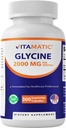 Suplemento de Glicina Vitamática, 2000mg Por Serving, 300 Conde, No GMO, Gluten Free