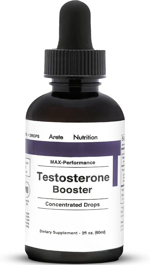 Booster de testosterona - Suplemento Hombres y Mujeres con Tribulus Terrestris y Tongkat Ali para el Enhancing, Muscle Recovery & Energy - 2oz Botella líquido
