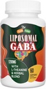Liposomal GABA with L-Theanine Supplements 1200mg - High Absorption GABA Complex with Ashwagandha, Chamomile, Tart Cherry Herbal Supplements for Men and Women, 60 Softgels