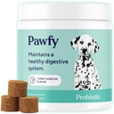 Pawfy Probióticos para Perros Silenciosos Apoyos Salud Digestiva, Diarrea para Perros Pequeños, Grandes Perros TENIDO Mejora Gut Health TENIDO Anti Yeast Supplements ← Skin Health Seasonal Allergies Support - 30 Chews (Bacon)