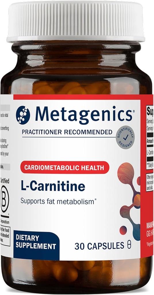 Metagenics L-Carnitine - Amino Acid Supplement to Support Fat Metabolism* - 30 Servings