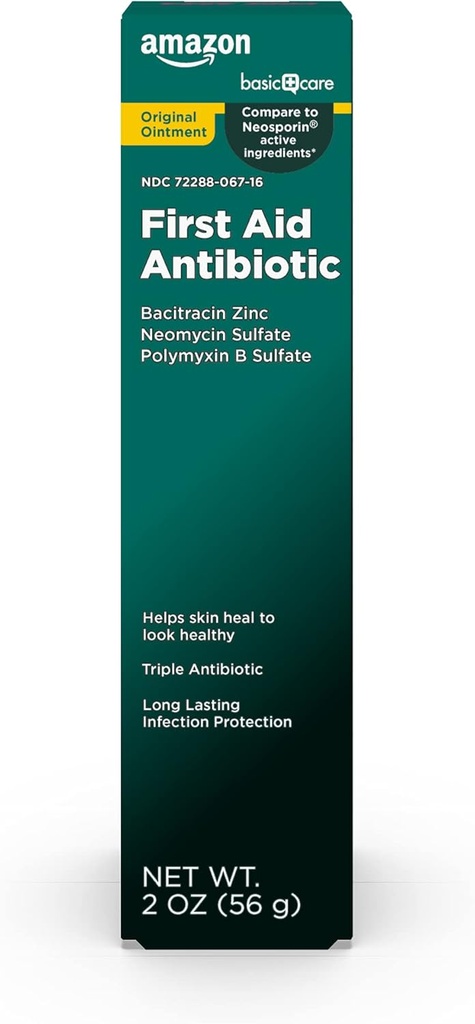 Cuidado básico Primeros medicamentos Antibióticos ungüento, 2 onzas (Pack of 1)