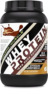 Increíble Muscle 100% Whey Protein Powder *Fórmula avanzada con Whey Protein Isolate como un Ingrediente primario junto con Concentrado de Proteína ultra filtrada (Chocolate, 2 lb)