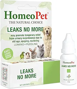 HomeoPet Leaks No Más, Seguro, Gentil y Natural Cat and Dog Urinary Incontinence Relief, 15 Milliliters