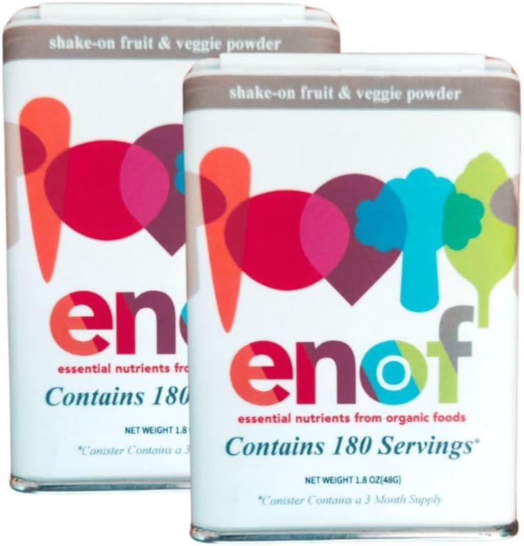 ENOF Organic Fruit and Vegetable Powder Supplement Kids &amp; Adults TEN 10 Clean Ingredients - Strawberry, Spinach TEN Gluten &amp; GMO Free Vegetable Powder for Kids TEN 360 Servings, 6 Mo. Supply, Made in USA