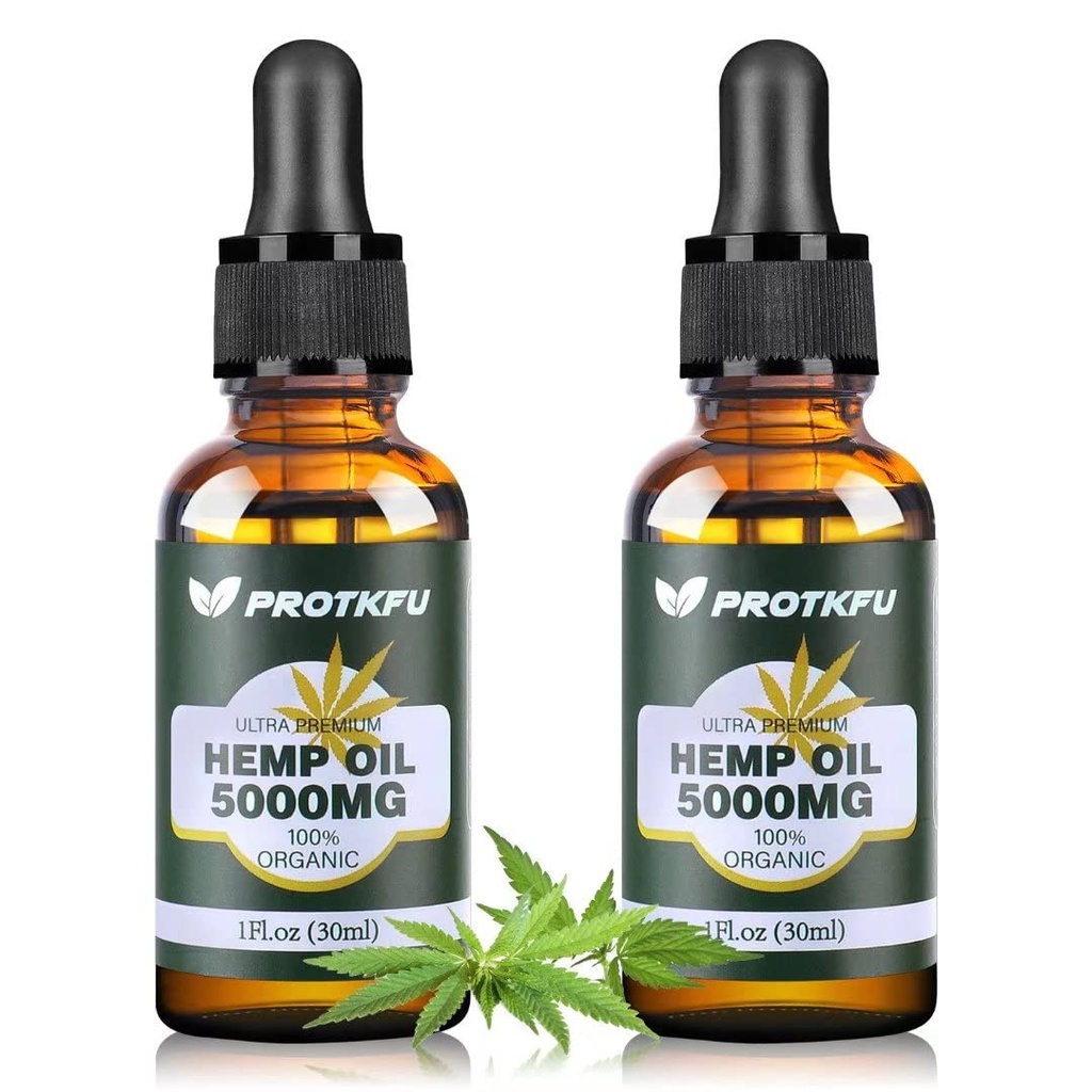 (2Pack Hemp Oil - Omega 3-6-9 Oil Fatty Acids Suplemento nutricional para Immune System Support, Focus, Calm, Relax, and Mood Enhancement - Organic, Vegan, Non-GMO