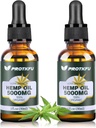 (2Pack Hemp Oil - Omega 3-6-9 Oil Fatty Acids Suplemento nutricional para Immune System Support, Focus, Calm, Relax, and Mood Enhancement - Organic, Vegan, Non-GMO