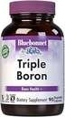 Bluebonnet Triple Boron 3 mg Trace Mineral Bone Support - Boron Supplement for Men & Women with Citrate Aspartate & Glycinate - Vegan, Non-GMO - 90 Vegetarian Capsules, 90 Day Supply