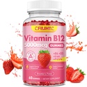 Vitamina B12 Gummies for Women &amp; Men, 5000mcg Methyl B12 Gummies with Vitamin B6, D3, Iron, Folate for Adults, Supports Energy & Metabolism Boost, Mood, Immune & Nervous System, Sugar Free Strawberry