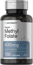 Horbäach Methyl Folate 400 mcg ← 150 Vegan Capsules ← No GMO, Gluten Free ← Dietary Supplement