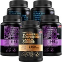MEDCHOICE Turmeric " Ginger (120ct), Sleep Melatonin (180ct), and Nootropic Brain (120ct) Supplement Bundle - Wellness Trio for Brain, Sleep, " Immune Support - Vegan, Non-GMO, Gluten-Free