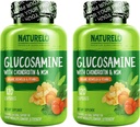 NATURELO Glucosamine Chondroitin MSM con Boswellia y Vitamina C - Suplemento para Confort Conjunto, Movilidad y Fuerza - 120 cápsulas (Pack of 2)