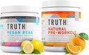Verdad Nutrición Natural Athlete Workout Stack - Vegan BCAA (Pink Lemonade) + Preworkout Natural (Orange Tangerine)