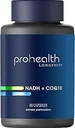 ProHealth NADH + CoQ10 - Boost NAD+ ← 60 Day Supply ← Pure NADH 25 mg, CoQ10 100 mg ← 60 Acid Resistant Capsules ← Energía Silencio Silencio Silencio Silencio ATP Producción