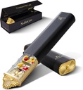 Premium organizador semanal de píldoras, caja compacta de 7 días para purse, caja de aluminio de oro ligero para vitaminas, medicina, suplementos, regalo de bienestar de lujo