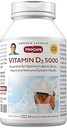 ANDREW LESSMAN Vitamin D3 5000 UI 60 cápsulas - High Potency, Essential for Calcium Absorption, Supports Bone Health, Healthy Muscle Function, Immune System, More. Small Easy to Swallow Capsules