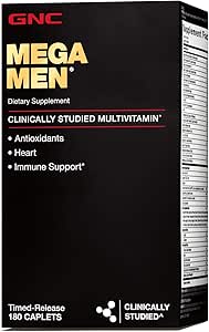 GNC Mega Men Multivitamin, Heart Health y Immune Support, 180 Conde