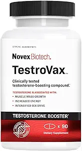 Novex Biotech Testrovax, Mejor Booster de Testosterona para Hombre - T Booster - Fenugreek & Ashwagandha - Aumentar los niveles de testosterona en 12 días*, 30 días de suministro