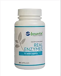 Enzimas reales, 60 cápsulas, Suplemento dietético para una mejor digestión