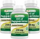Mejores Naturales Peppermint Oil 250 mg 120 cápsulas (120 Cuenta (Pack of 3))