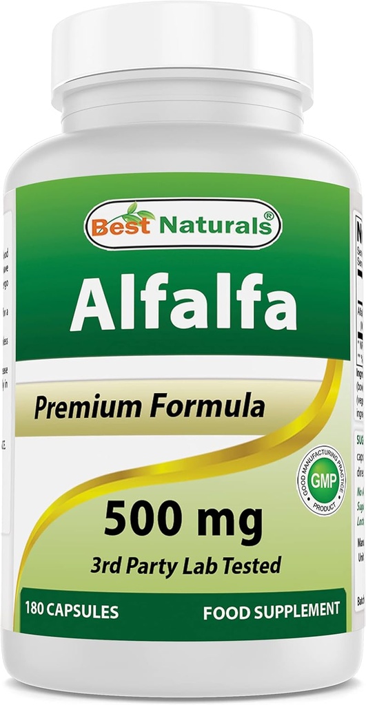 Mejores Naturales Alfalfa Green Super Food 500 mg 180 Capsules (180 Conde (Pack of 1))
