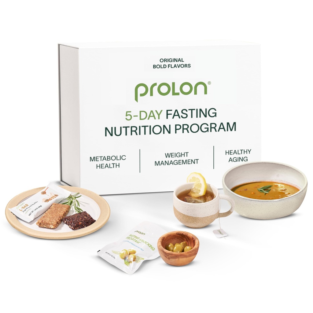 Prolon 5-Day Fasting Kit TENIDO Rápido Con la comida TENIDO Apoyos Rejuvenecimiento celular " Envejecimiento saludable TENER Baja-Calorie, Comidas de base vegetal " Snacks ANTE Desarrollado para no romper su rápido (Bold Flavors)