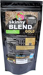 Skinny Blend Gold – Protein Shake for Women – Low Sugar, Low Carb – Apoya el metabolismo y la energía – Creamy Vanilla – 15 Servimientos